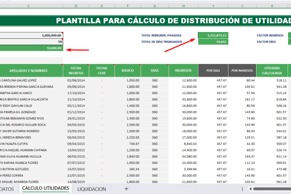 creacion de planillas